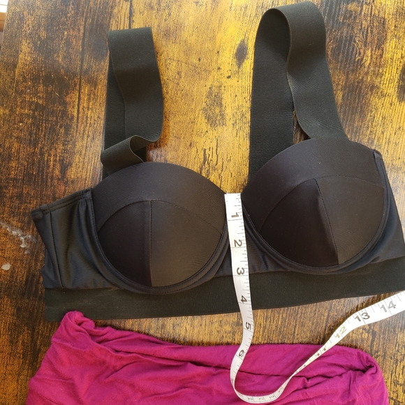 Small balconette bra top with mini skirt, push up, A/B cup - Picture 2 of 11